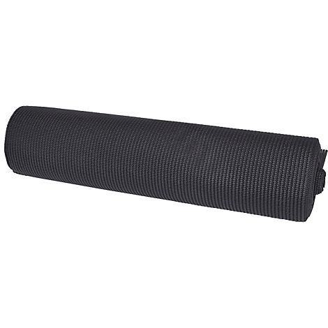 Aufgerollter, schwarzer Stoff, vermutlich ein Gewebe, mit erkennbarer Struktur.